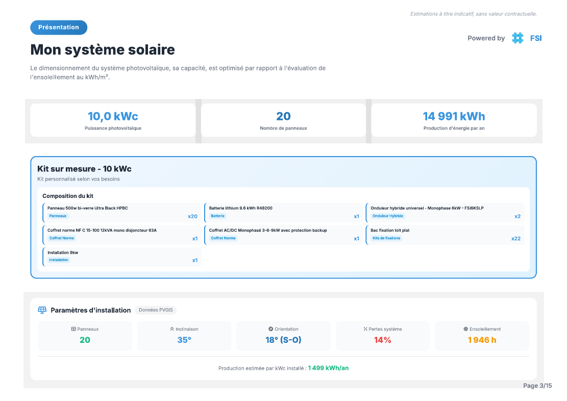 Extrait simulation FSI - systeme solaire